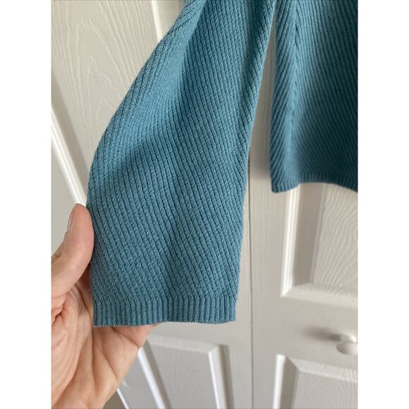 J Jill Womens Small Tall Blue Ribbed Sweater‎ - Picture 4 of 8